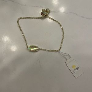 Kendra Scott Elaina Gold Adjustable Chain Bracelet in Ivory Pearl